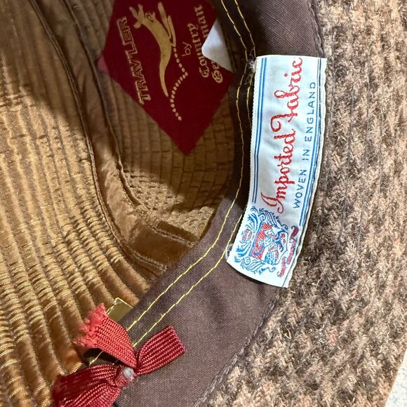 Country Gentleman Trilby Hat Brown Wool Houndstooth Tweed VTG England Grandpacor - Picture 7 of 13